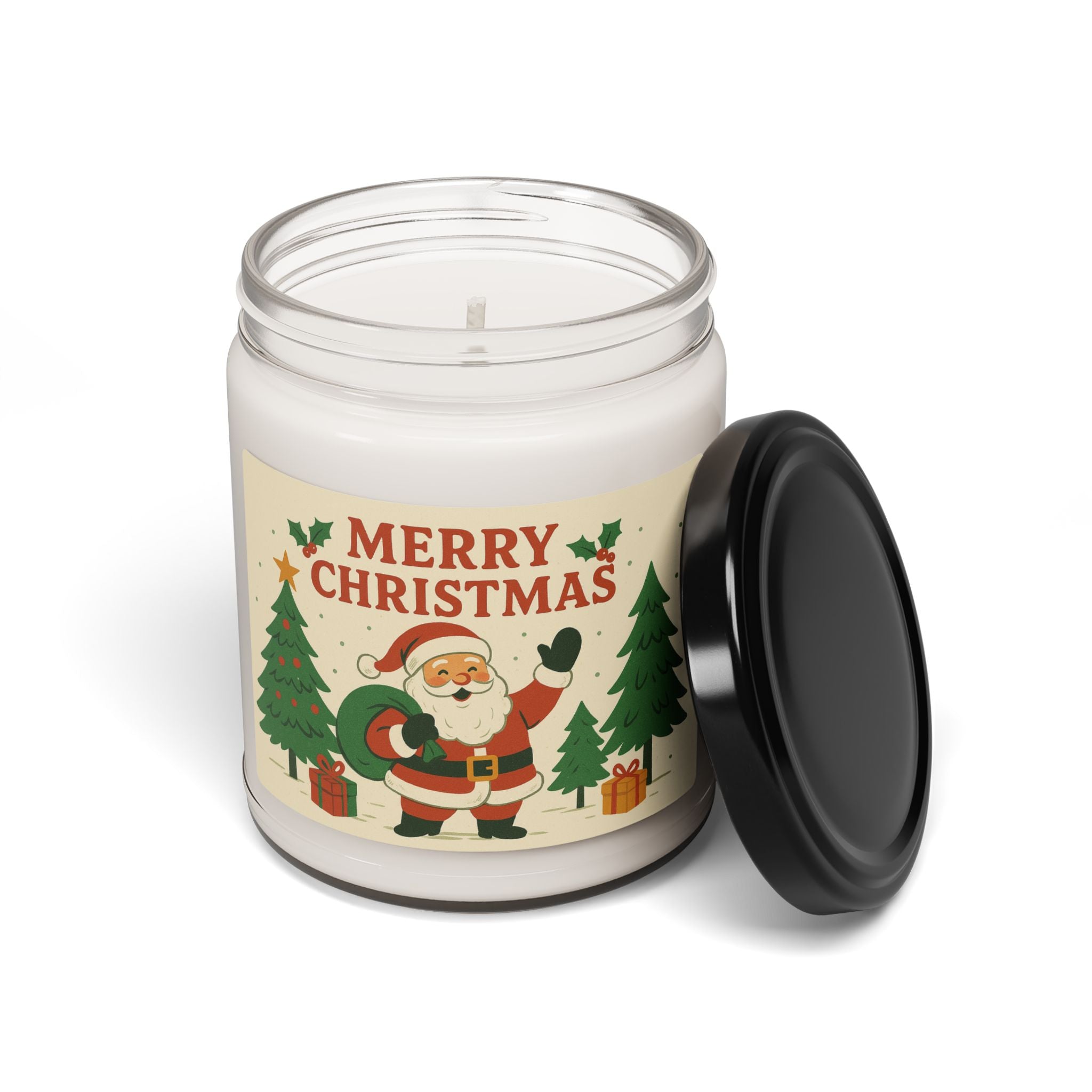 Merry Christmas Scented Soy Candle, Holiday Gift, Home Decor, Festive Fragrance, Cozy Winter, Seasonal Candle