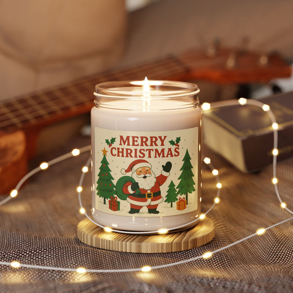 Merry Christmas Scented Soy Candle, Holiday Gift, Home Decor, Festive Fragrance, Cozy Winter, Seasonal Candle