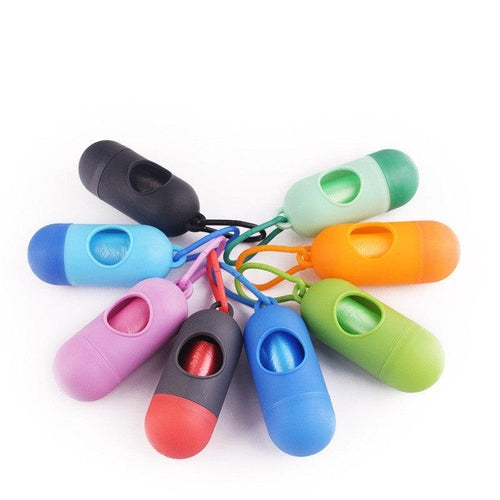Portable Pet Waste Bag Dispenser With Trash Box